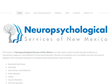 Tablet Screenshot of neuropsychnewmexico.com